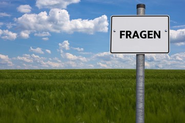 FRAGEN - Bilder mit Wörtern aus dem Bereich Suizid, Wortwolke, Würfel, Buchstabe, Bild, Illustration