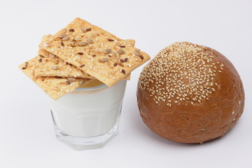 Yogurt in a transparent glass