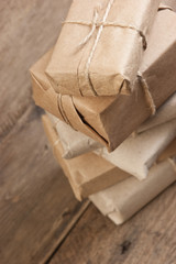 stack parcel  in warehouse