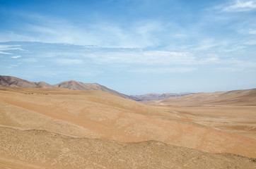 Fototapeta na wymiar View to the mountains in the desert