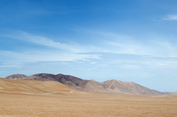 View to the mountains in the desert
