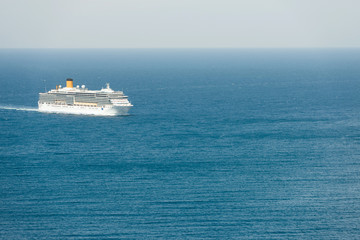 Cruise ship on the open sea
