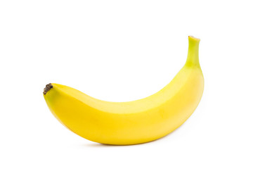 Fresh yellow banana isolated on white background