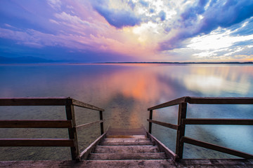 Fototapeta premium Chiemsee im Abendlicht