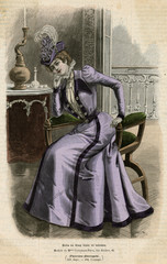 Fototapeta na wymiar Purple Ensemble 1899. Date: 1899