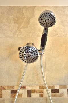 A Hand Held Shower Head.