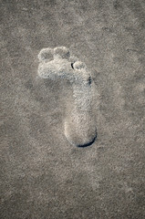 Fußabdruck, Strand