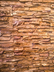 Orange grunge brick wall for background