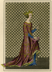 14th century English Lady. Date: 14th century