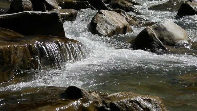 Flussbett, Sense, Bern, Schweiz 