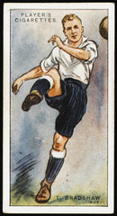 Fototapeta na wymiar Bradshaw - Bury Football. Date: 1928