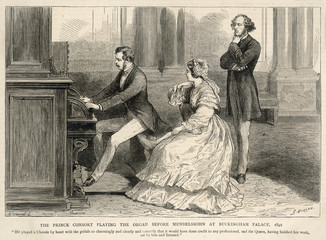 Mendelssohn - Royalty. Date: 1809 - 1847 - obrazy, fototapety, plakaty