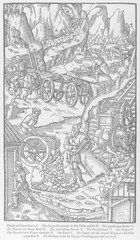 Obraz premium Bringing Ore from Mines. Date: 1556