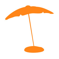Isolated silhouette of an umbrella, Vector illustration