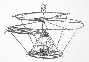 Leonardo Helicopter. Date: circa 1500