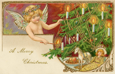 Angels Lights Candles. Date: circa 1880
