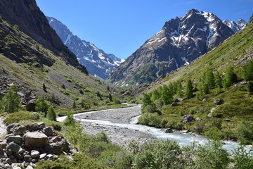 Vallon du Vénéon dominé par la Tête du Chéret (alt 3161 m)