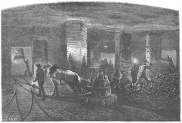 Pit Ponies - 1869. Date: 1869