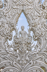 Fototapeta na wymiar Sculpture details in White Temple in Chiang Rai, Thailand