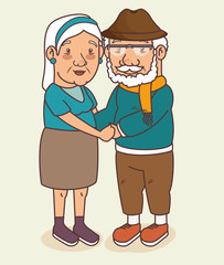 Happy grandparents day vector illustration graphic design