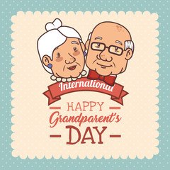 Happy grandparents day vector illustration graphic design
