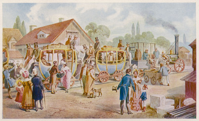 Liverpool Manchestr Rail. Date: 15 September 1830 - obrazy, fototapety, plakaty