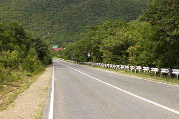 Mountain road in the Caucasus
