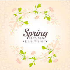 Floral Spring Graphic Design with colorful flowers vector illustration graphic design