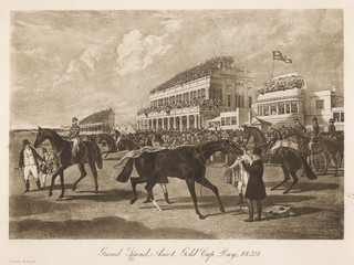 Horse Racing - Ascot. Date: 1839 - obrazy, fototapety, plakaty