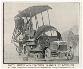 Cody Biplane Dismantled. Date: 1909