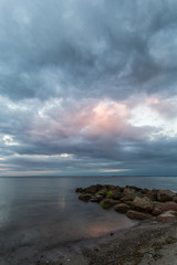 Abendrot an der Ostseeküste