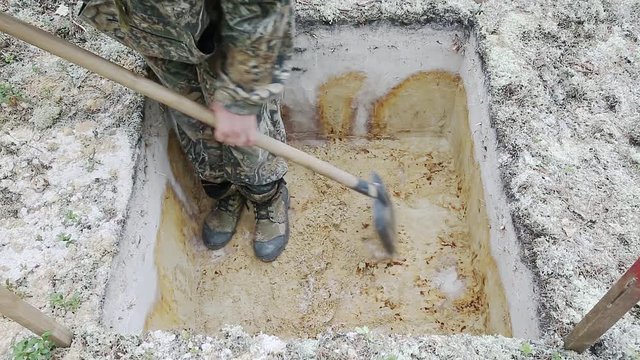 Stage of archaeological work