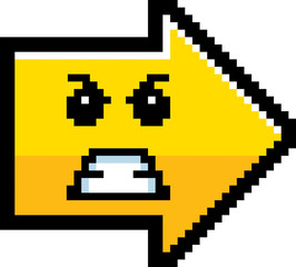 Angry 8-Bit Cartoon Arrow