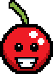 Obraz premium Smiling 8-Bit Cartoon Cherry