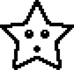 Surprised 8-Bit Cartoon Star