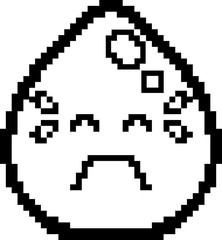 Fototapeta premium Crying 8-Bit Cartoon Water