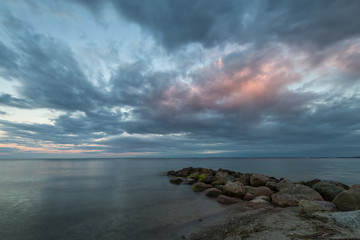 Abendrot an der Ostseeküste