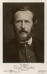 Ernst Haeckel Age 40. Date: 1834 - 1919 - obrazy, fototapety, plakaty