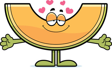 Cartoon Cantaloupe Hug