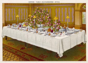 Table Setting - Beeton. Date: circa 1890