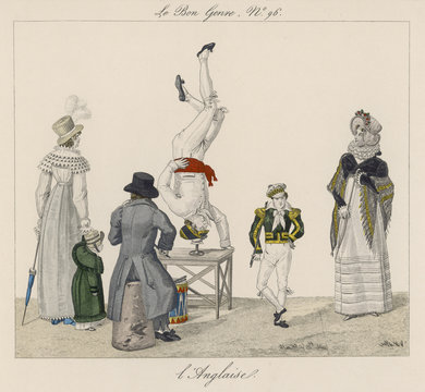 English Fashions circa 1815. Date: circa 1815