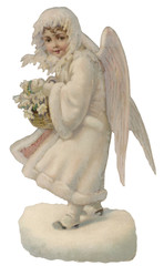 Concepts - Angel - Flowers. Date: circa 1890
