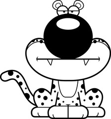 Cartoon Leopard Bored