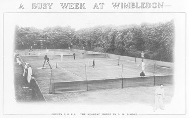 Wimbledon Tennis Courts 7 8 and 9. Date: 1909