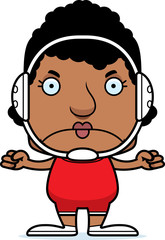 Cartoon Angry Wrestler Woman
