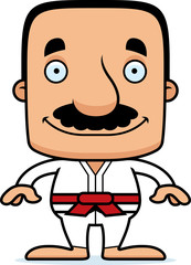 Cartoon Smiling Karate Man