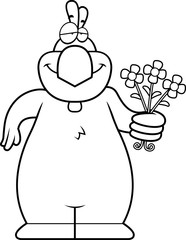 Cartoon Chicken Flowers