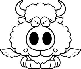 Cartoon Buffalo Wings Angry
