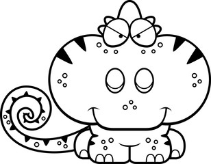 Cartoon Sly Chameleon