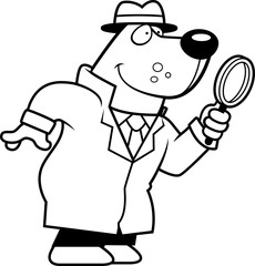 Fototapeta premium Cartoon Bear Detective